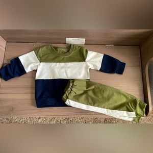 2-piece Sweatshirt and Sweatpant Set.